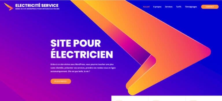 Création de site Internet pour électricien