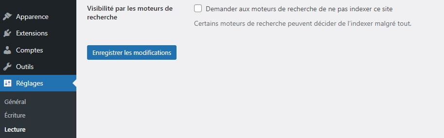 Demander aux moteurs de recherche de ne pas indexer ce site