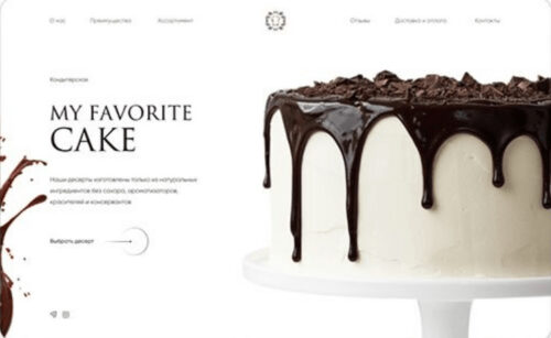 Design de boutique de gâteaux