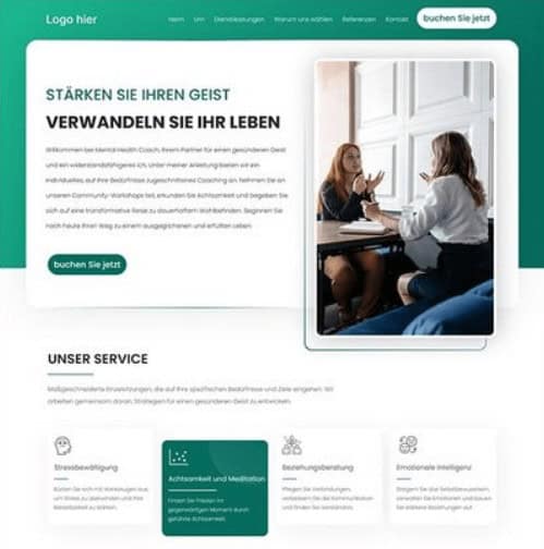 Site de coaching vert