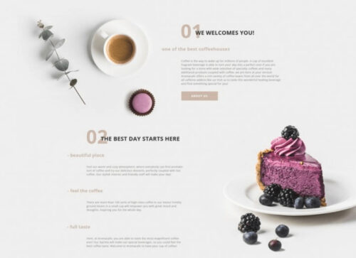 Web design site de vente de gâteaux