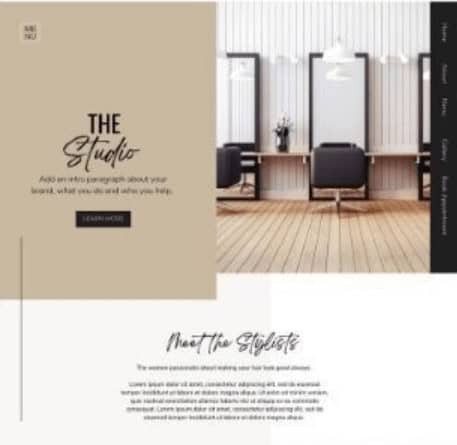 Site web salon de coiffure