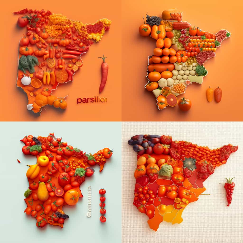 Carte Espagne fruits et légumes