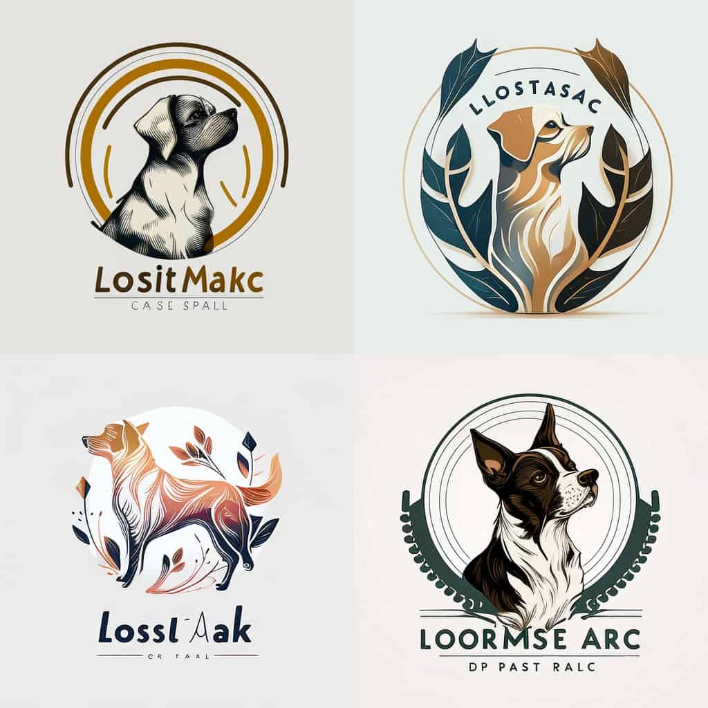 Logos mixtes vétérinaire abstrait vecteurs