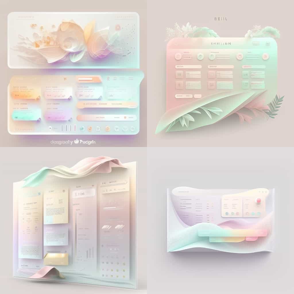 Midjourney menus couleurs pastel