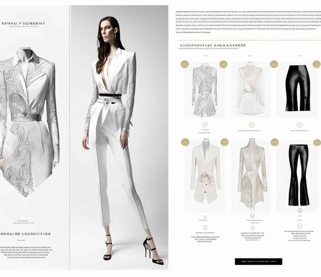 Webdesign maquette site de mode Midjourney