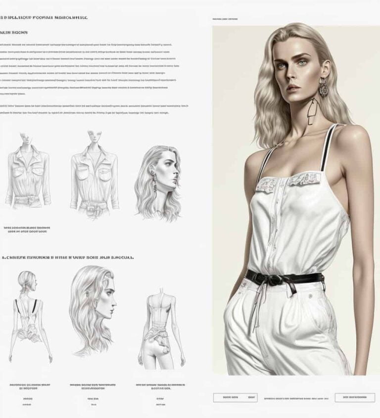 Webdesign maquette site de vetements noir blanc Midjourney