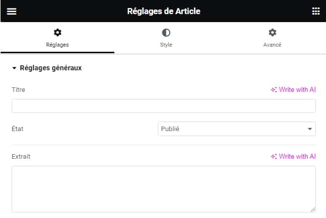 Elementor AI Write with AI