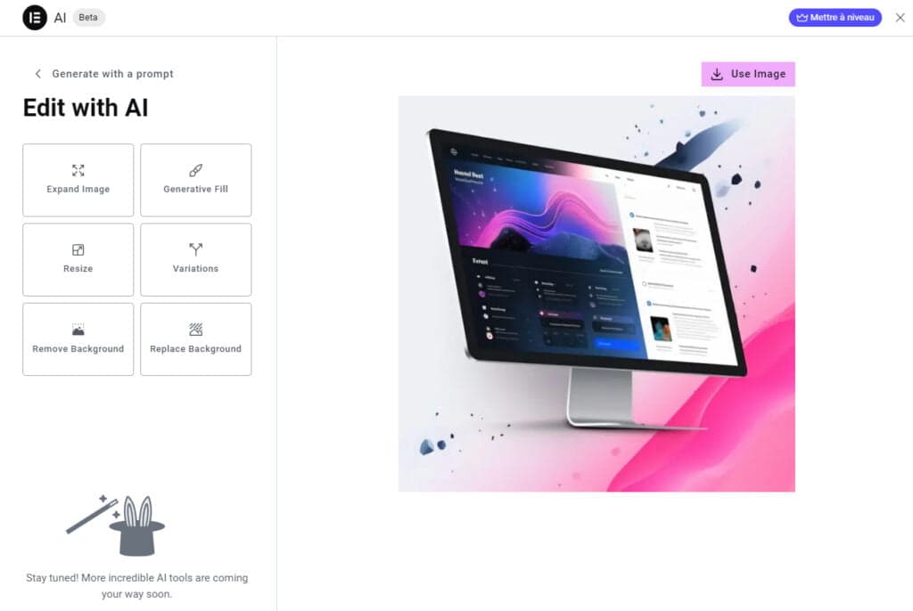 Générer images Elementor AI