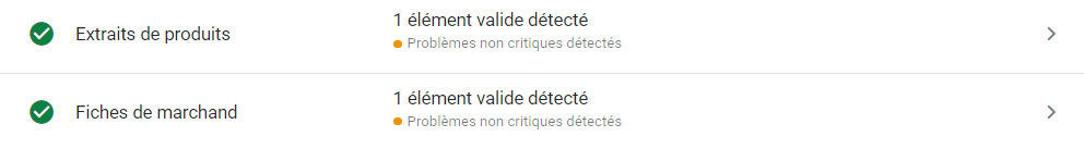 Confirmation de la validité du balisage Schema.org de type Offer et Product