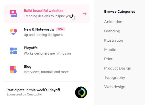 Exemple de mega menu Happy Addons