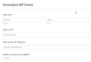 Formulaire WP Forms