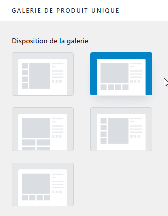 Galerie de produit unique