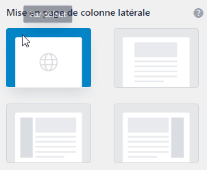 Mise en page de colonne latérale