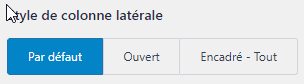Style de colonne latérale