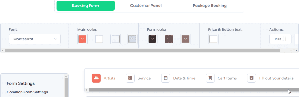 Personnalisation graphique de BookingPress